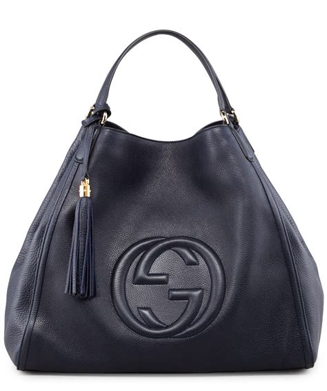 navy blue gucci soho|Gucci double g shoulder bag.